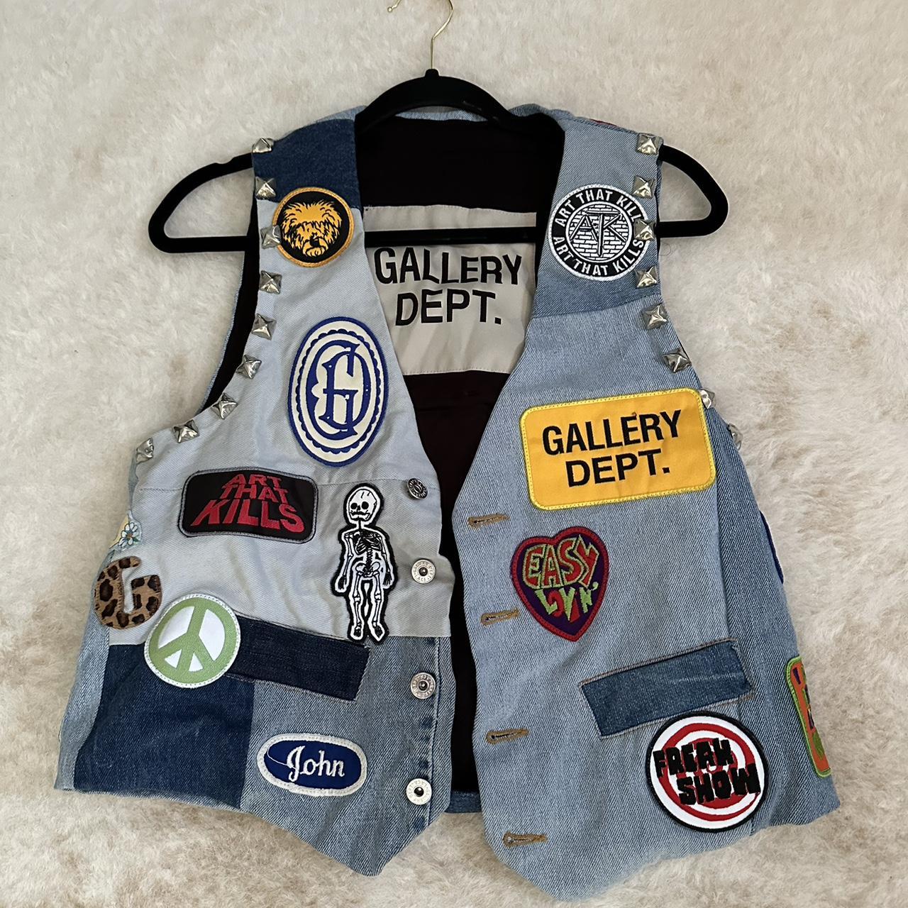 ジャケット・アウター GALLERY DEPT. Patch Detail Denim Vest Gallery Dept Vest | Patch-Detail Denim Sleeveless Jacket