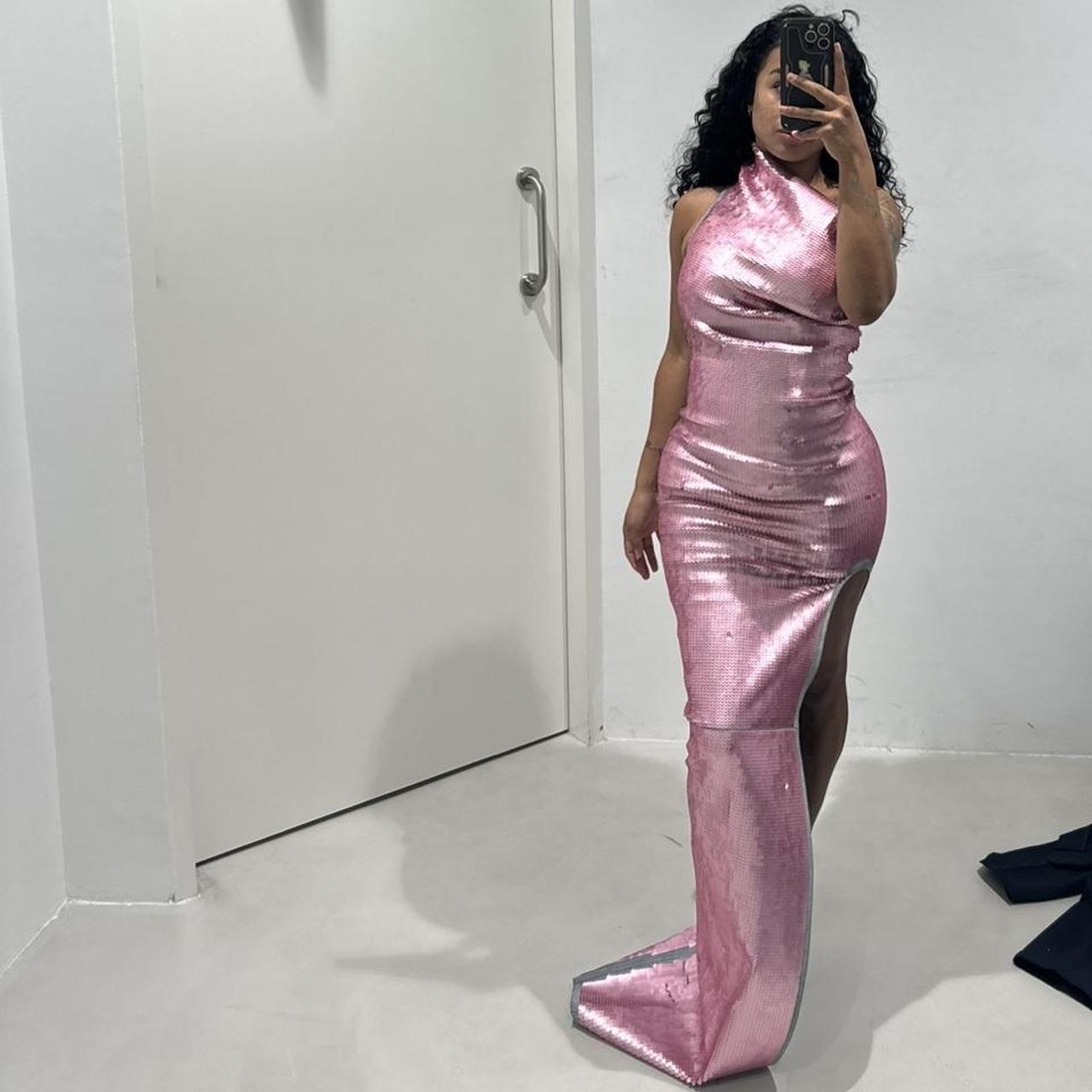 ワンピース RICK OWENS 'Athena' dress Pink button through dress with waistband - SchaferandweinerShops