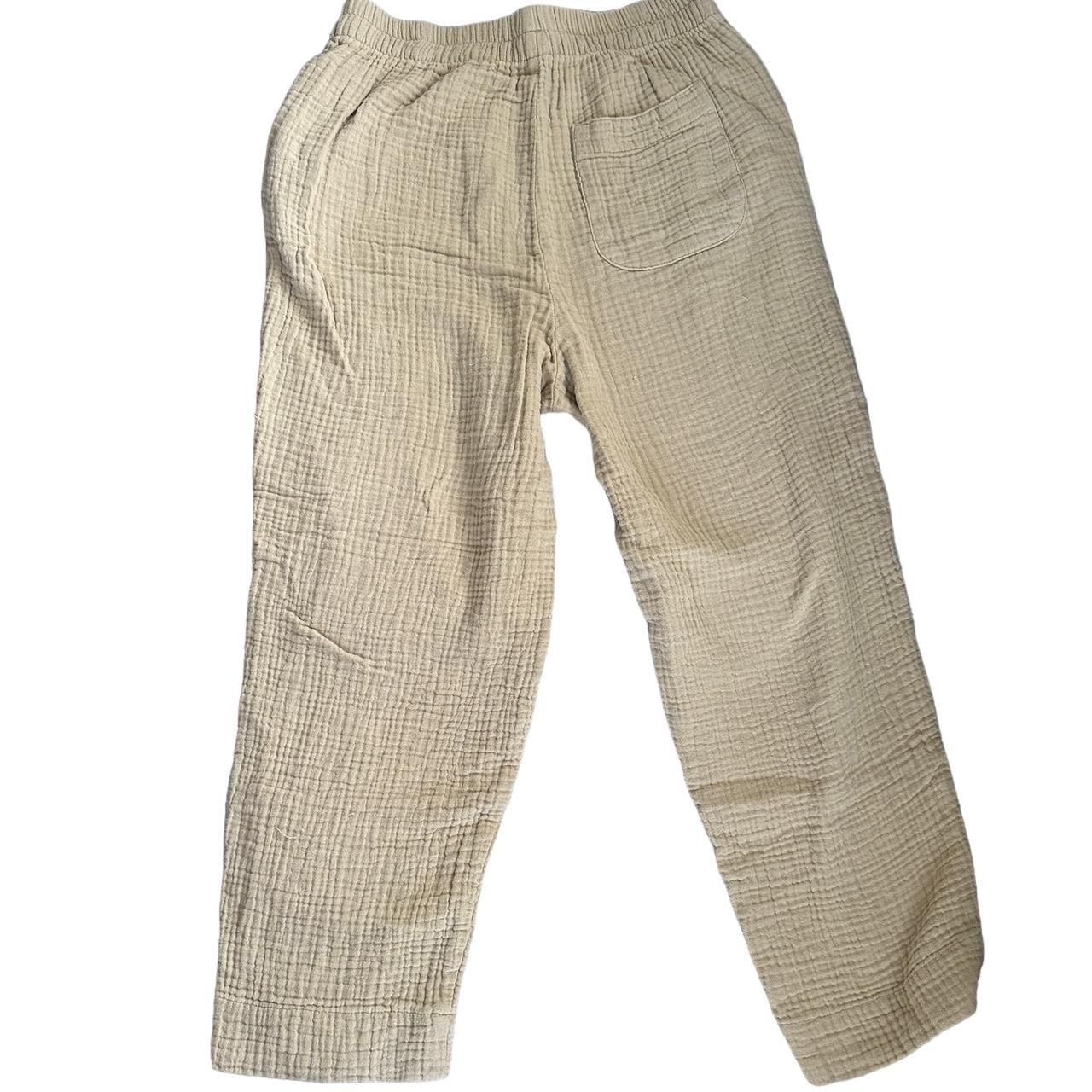 Madewell Yellow Cotton Pants Size small Scroll Depop