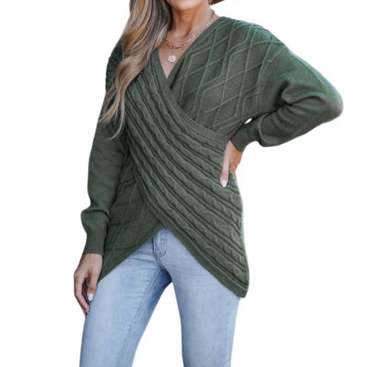 Criss cross wrap front on sale sweater