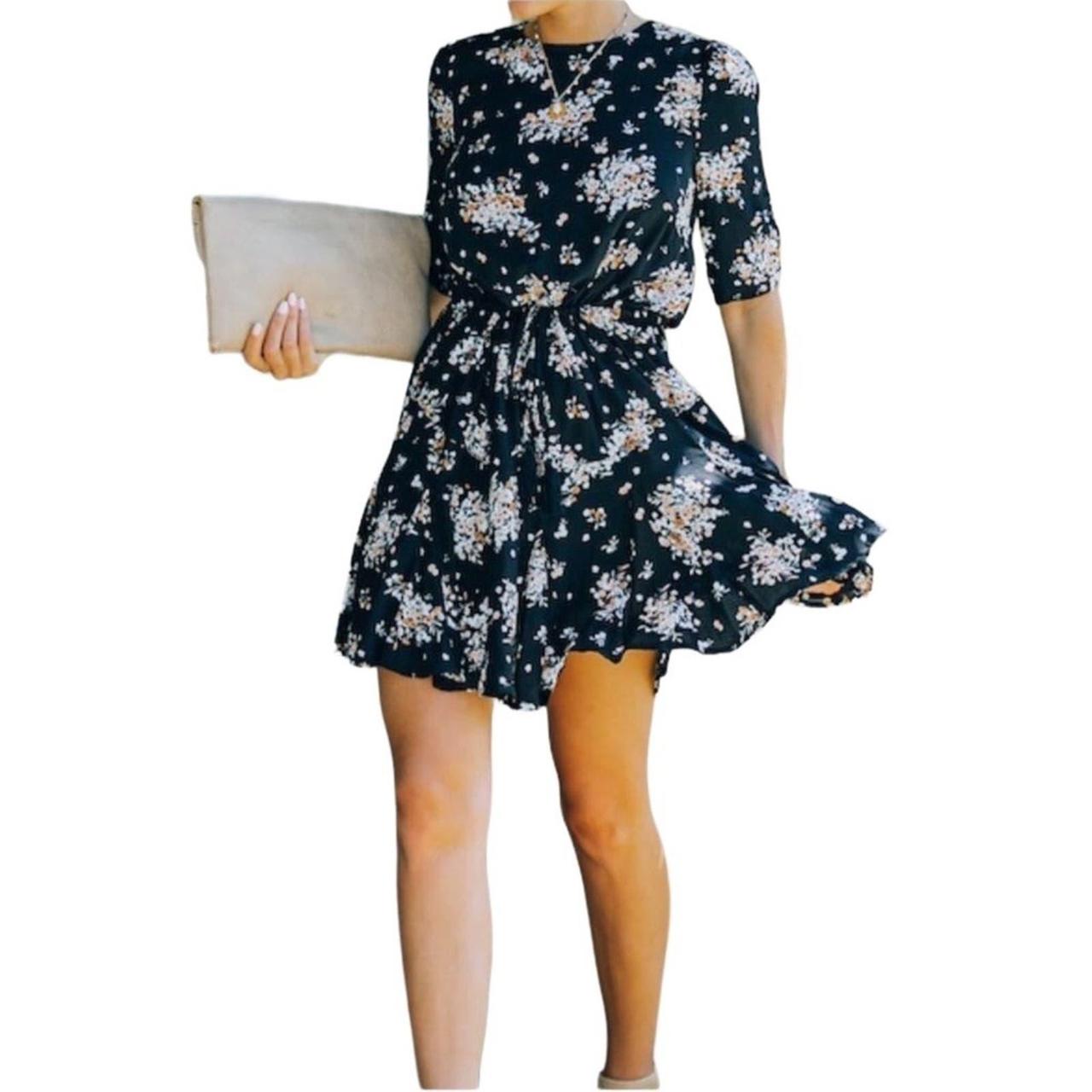 En creme outlet floral dress