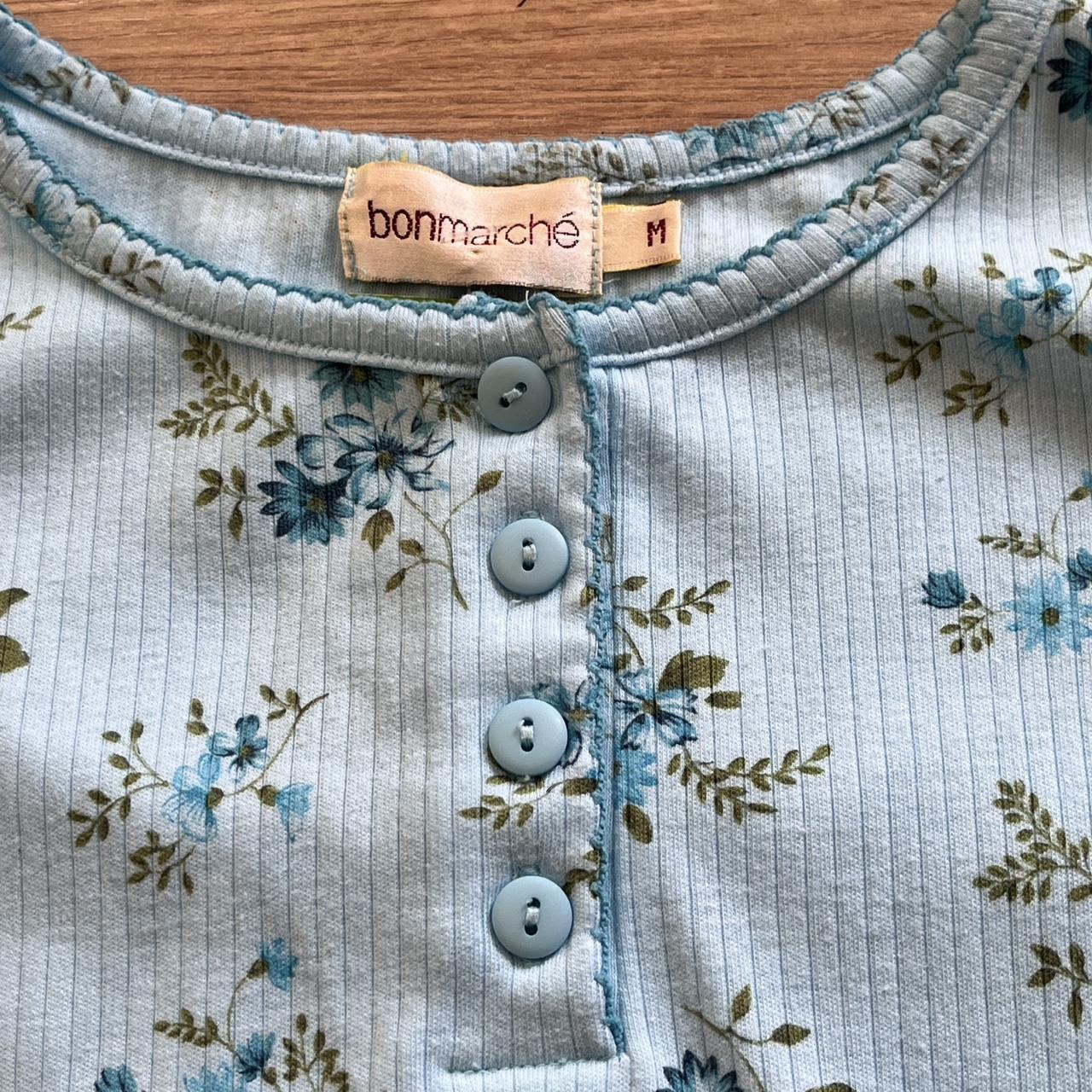 super cute baby blue vest top with lettuce trim... Depop