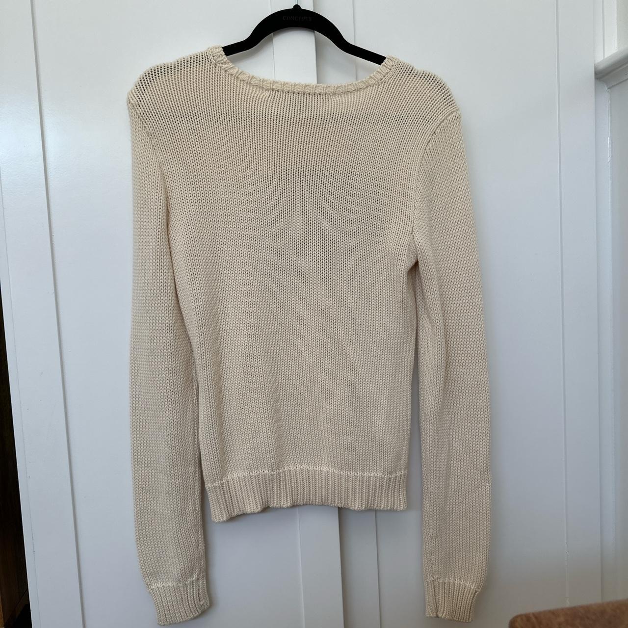 Ralph Lauren Women's Cream Jumper | Depop