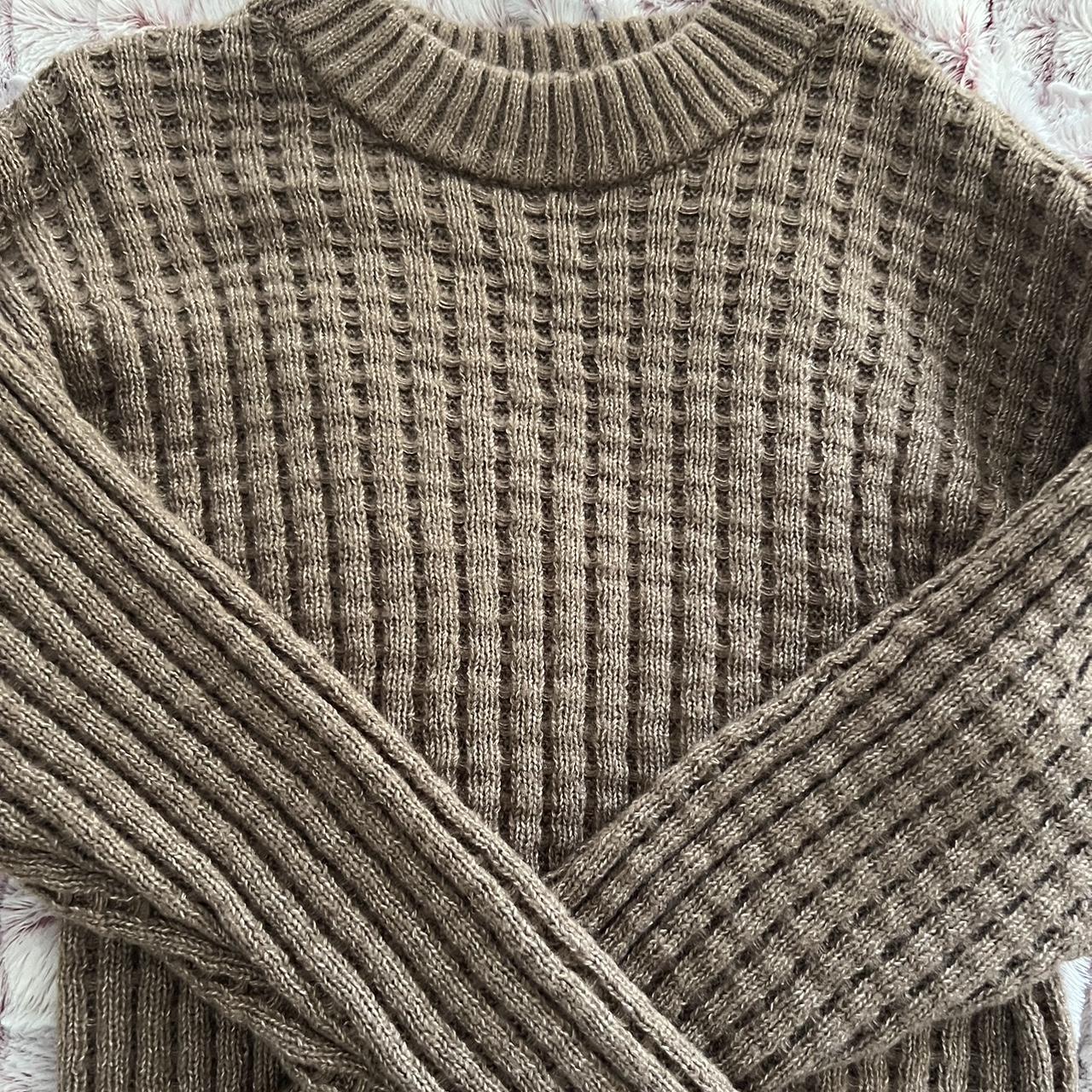 brown sweater size s worn a few cozy for winter - Depop