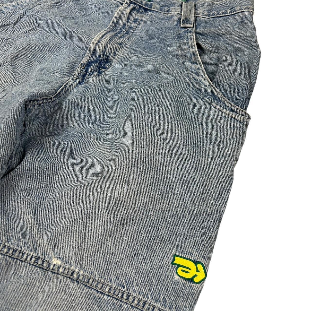 JNCO vintage 80's hefty 14” inseam blue jorts crazy | Depop JNCO vintage 80's hefty 14” inseam blue jorts crazy | Depop