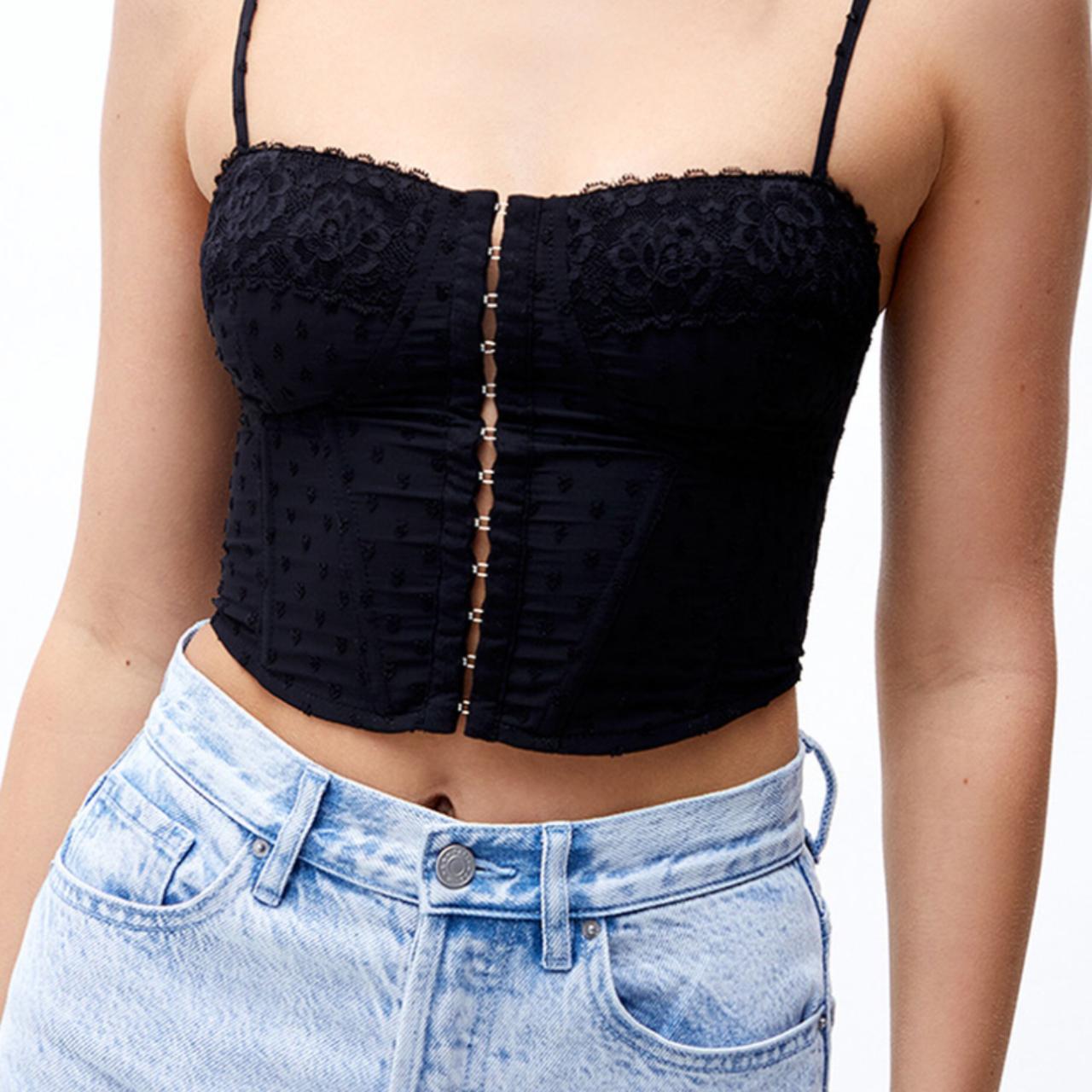 LA Hearts Lace Corset Top