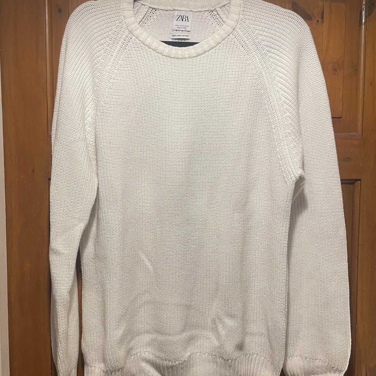 Zara Men's White Jumper | Depop