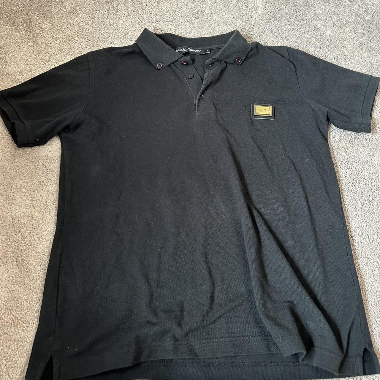 dolce and cabbana polo shirt with logo on side. - Depop