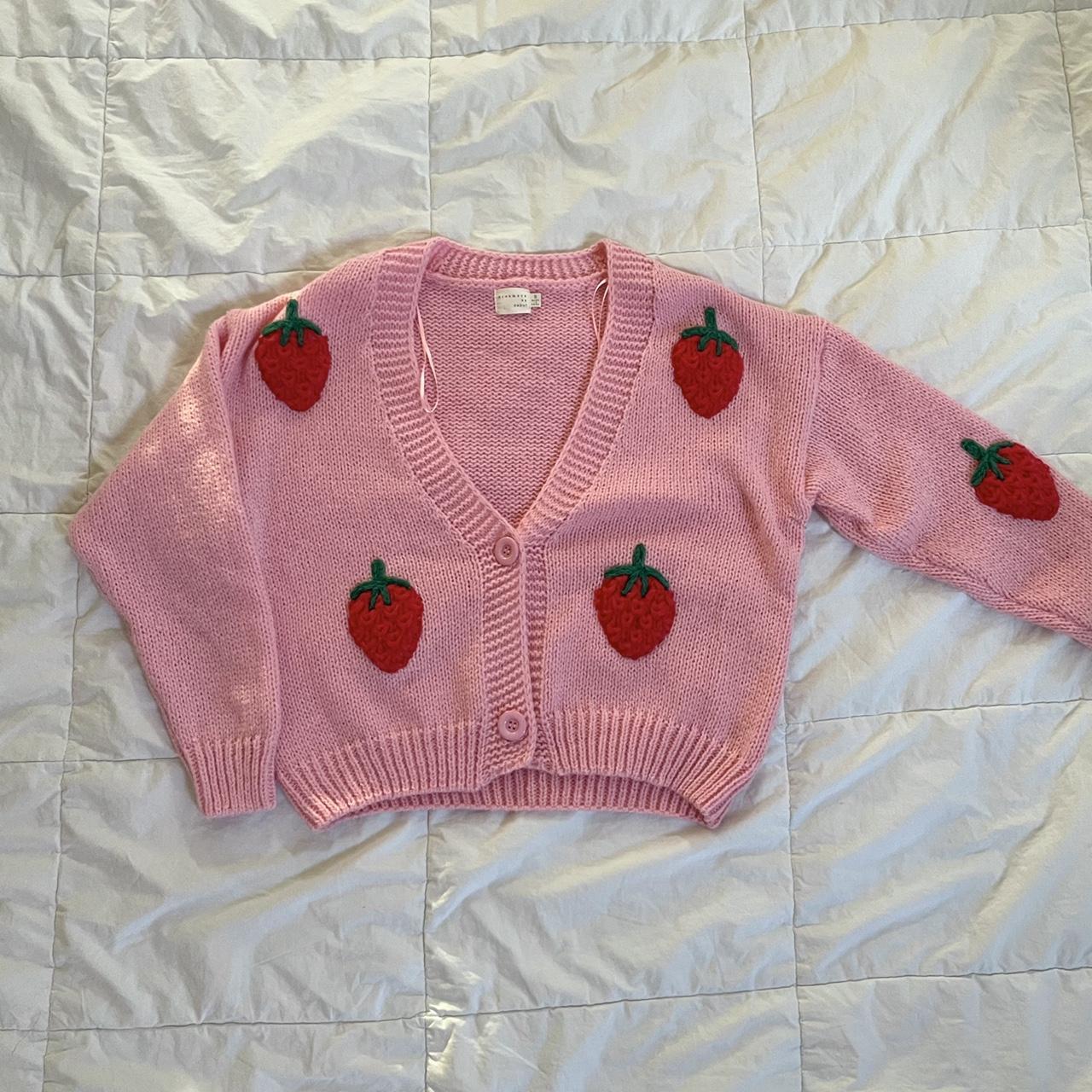 Womens Red And Pink Cardigan Depop 