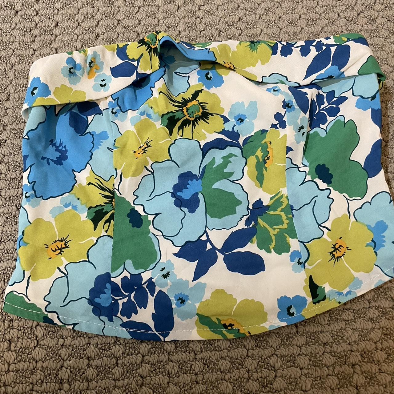 Princess Polly Women's Green and Blue Corset Depop