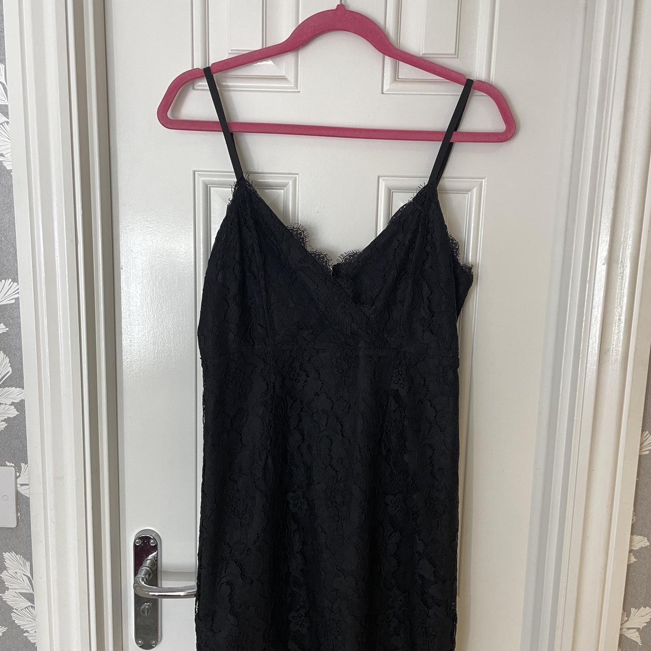 Cameo Rose black lace mini dress. Zip back. Size 12.... - Depop