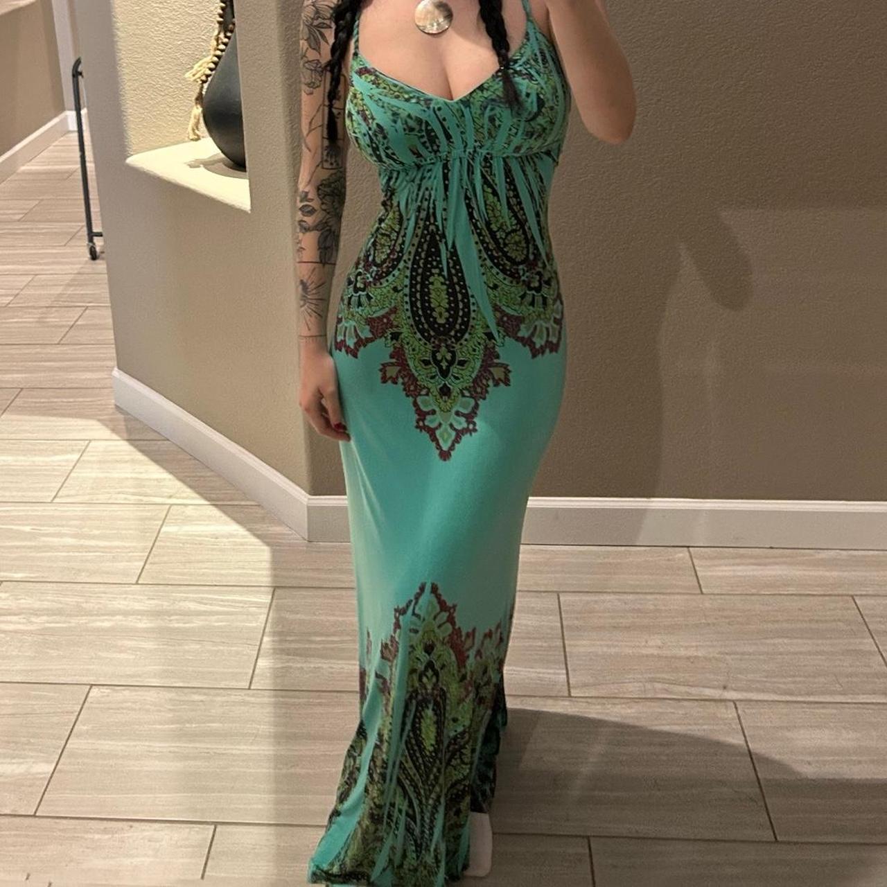 Stunning Xoxo Teal Maxi Dress👗 Tagged Size Depop