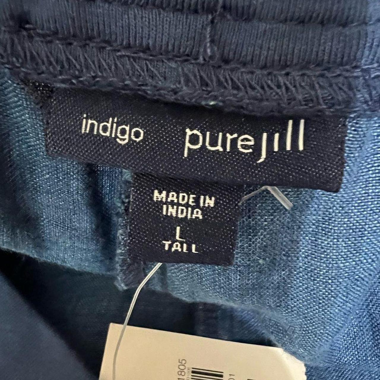 J. Jill pure Jill indigo linen pull on pants size - Depop