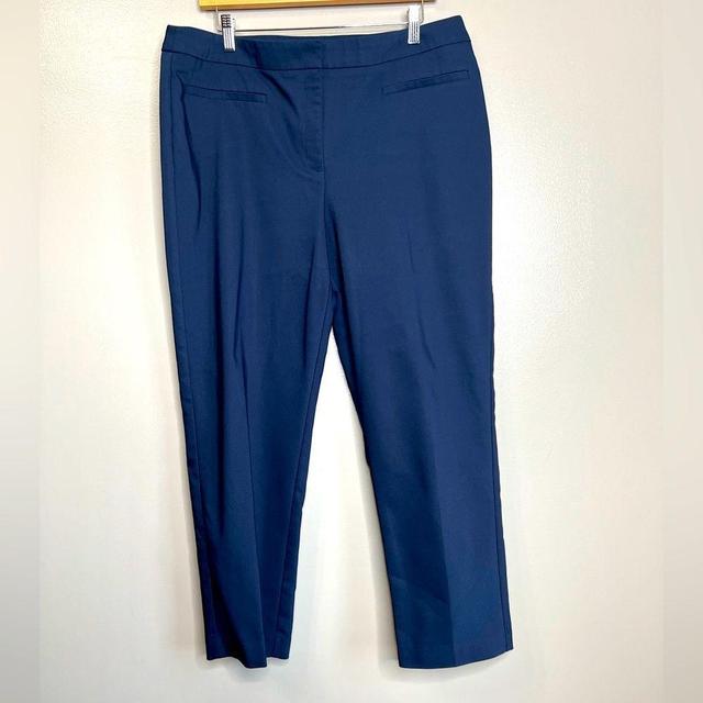 Chico's fabulously slimming ankle pants navy blue - Depop