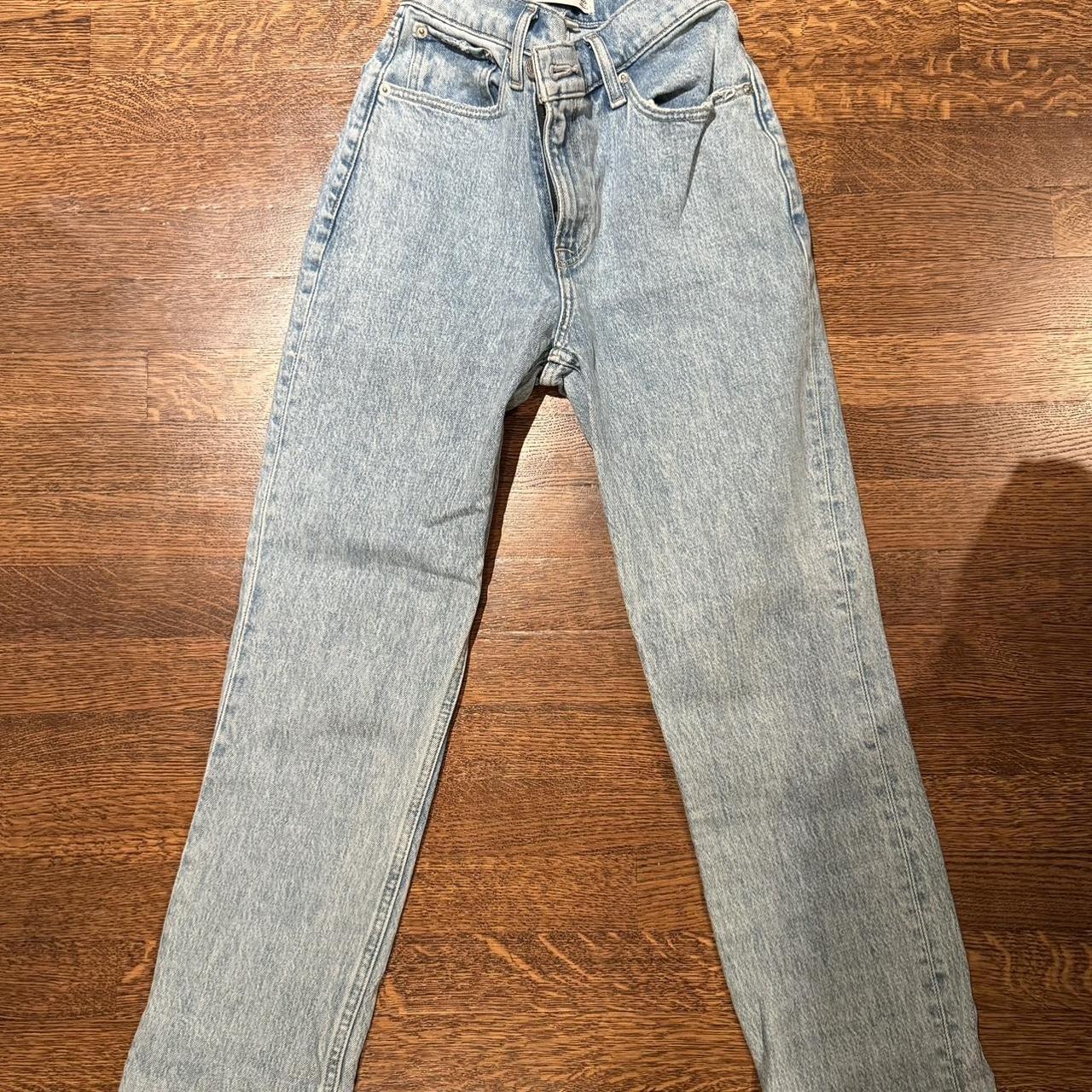 Abercrombie&Fitch Asymmetrical Straight High Rise... - Depop