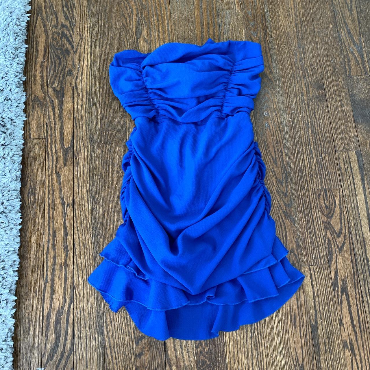 Lucy in the Sky Women's Blue Dress | Depop