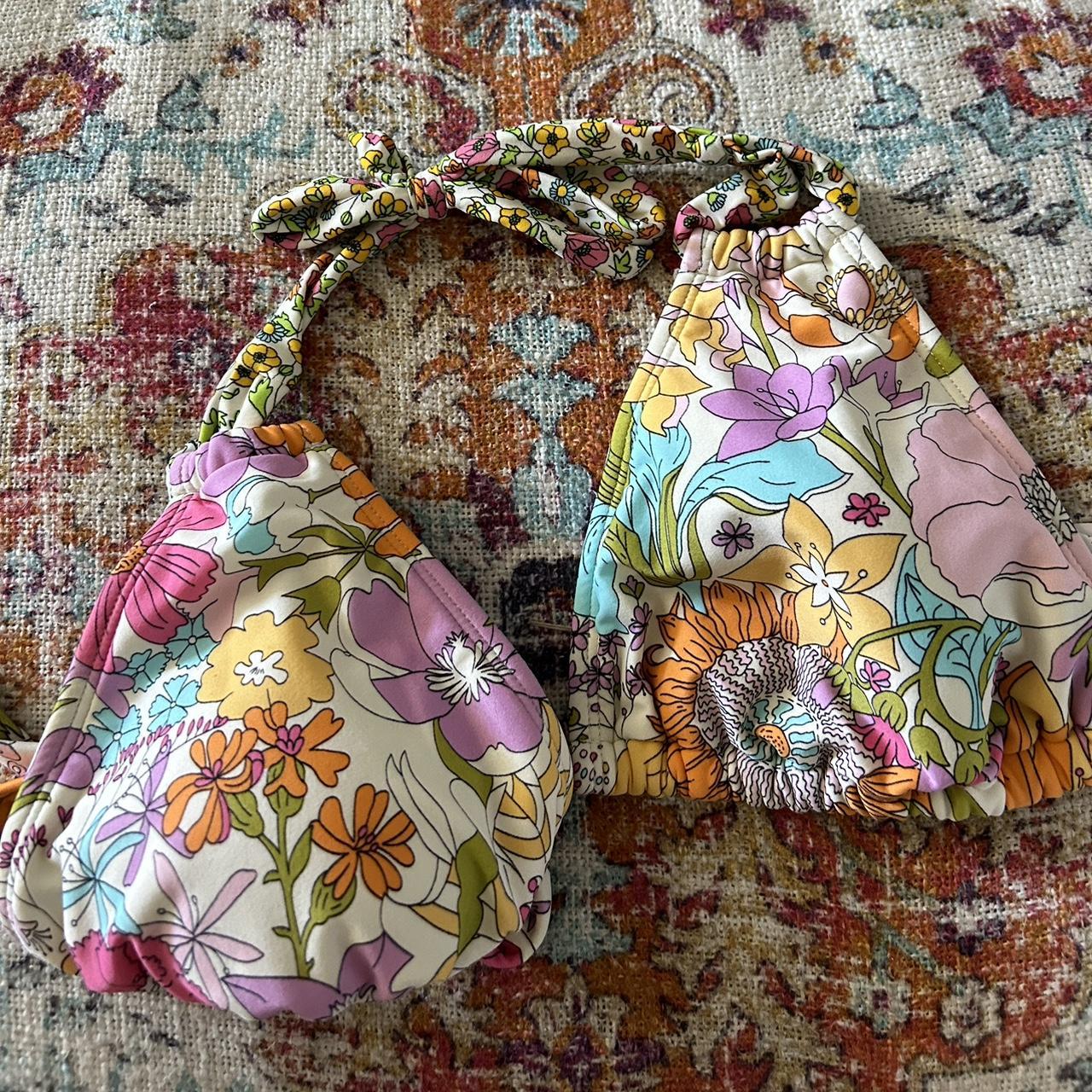 Vintage Floral Bikini - Depop