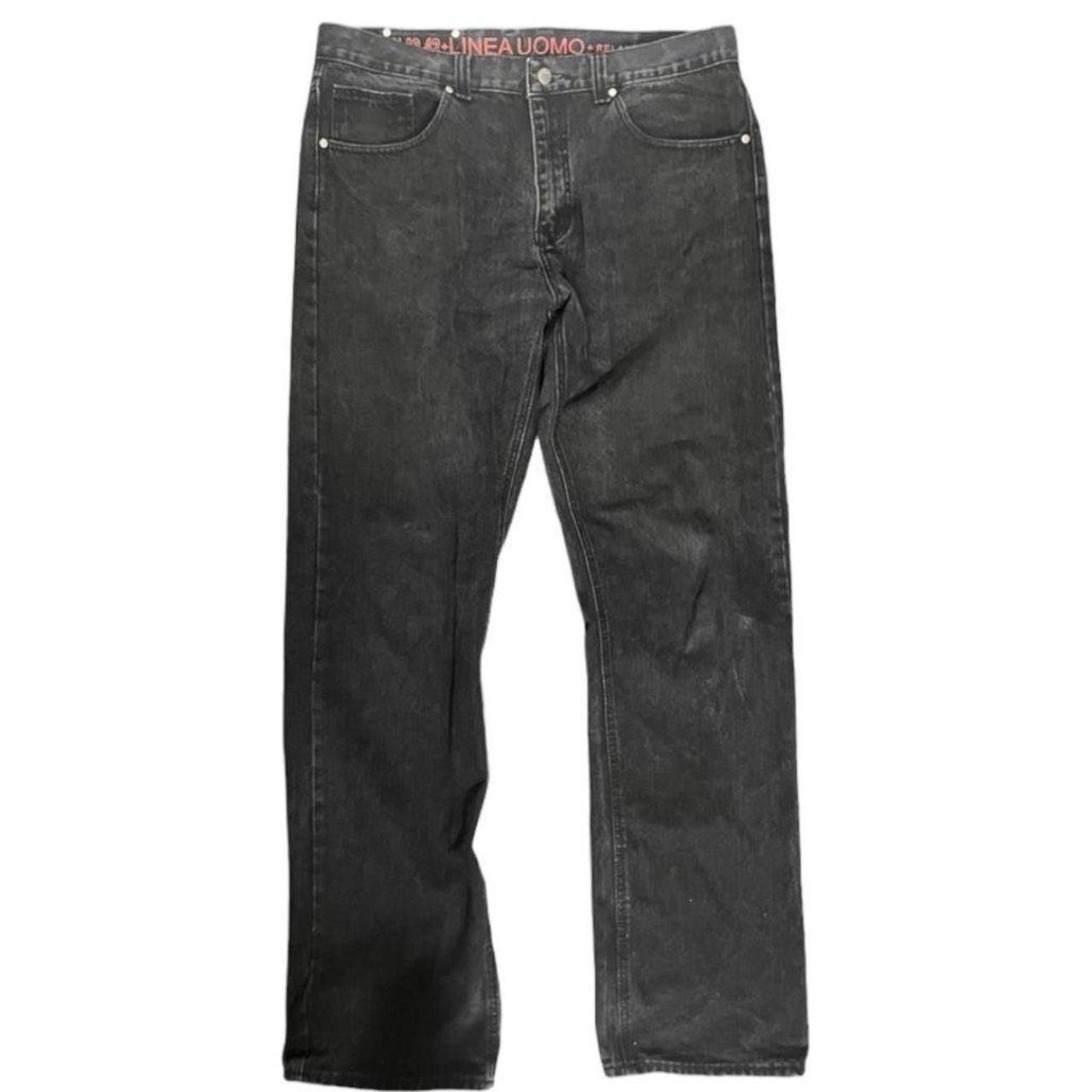 Men's Linea Uomo Jeans Black 5 pocket, relaxed - Depop