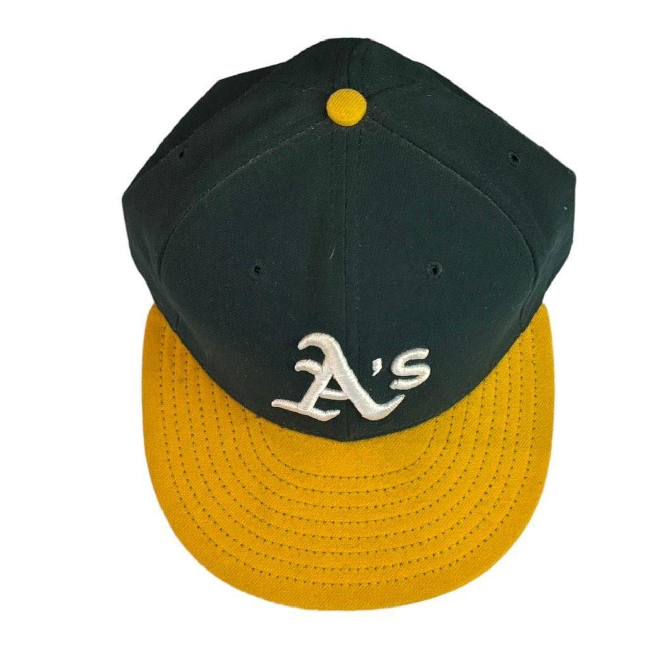Vintage Oakland A's Fitted Hat New Era Tag Size 7 - Depop