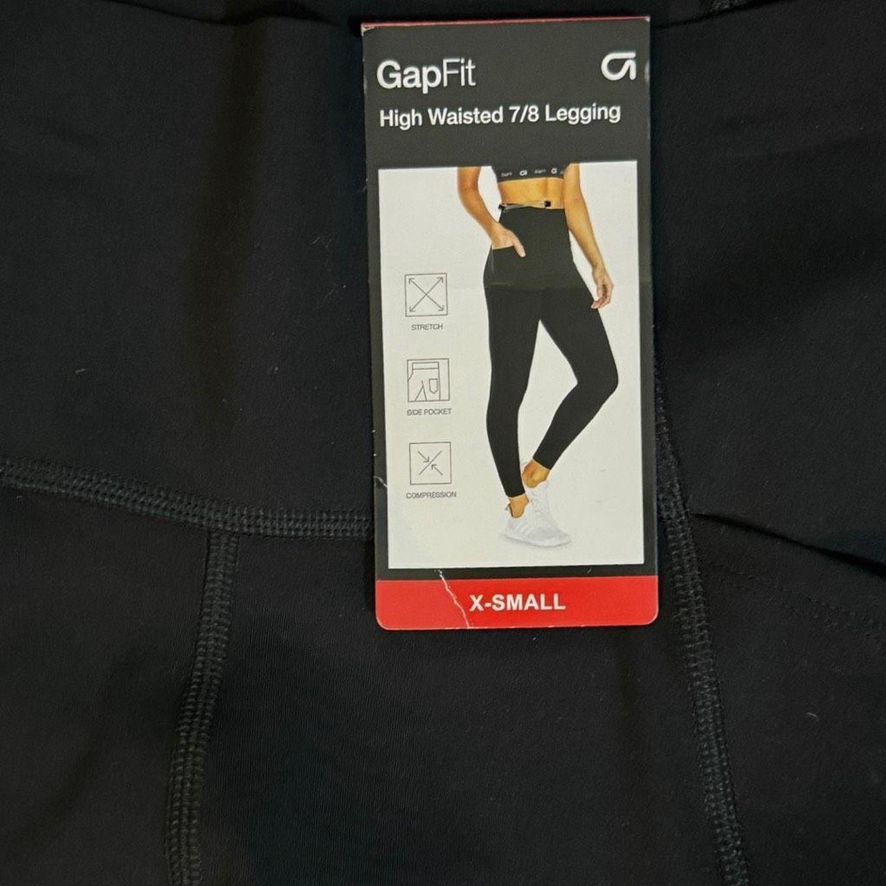 GAP Fit Women's Legging High Waisted Black 7/8 Side Pocket Compression - NWT