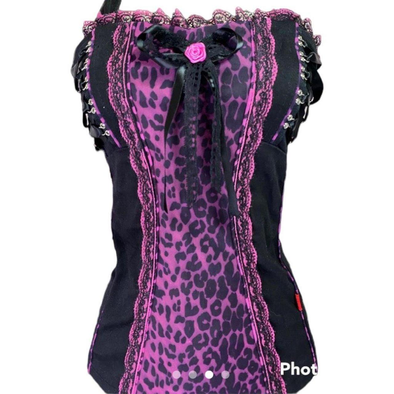 VINTAGE TRIPP NYC CORSET Medium Purple leopard