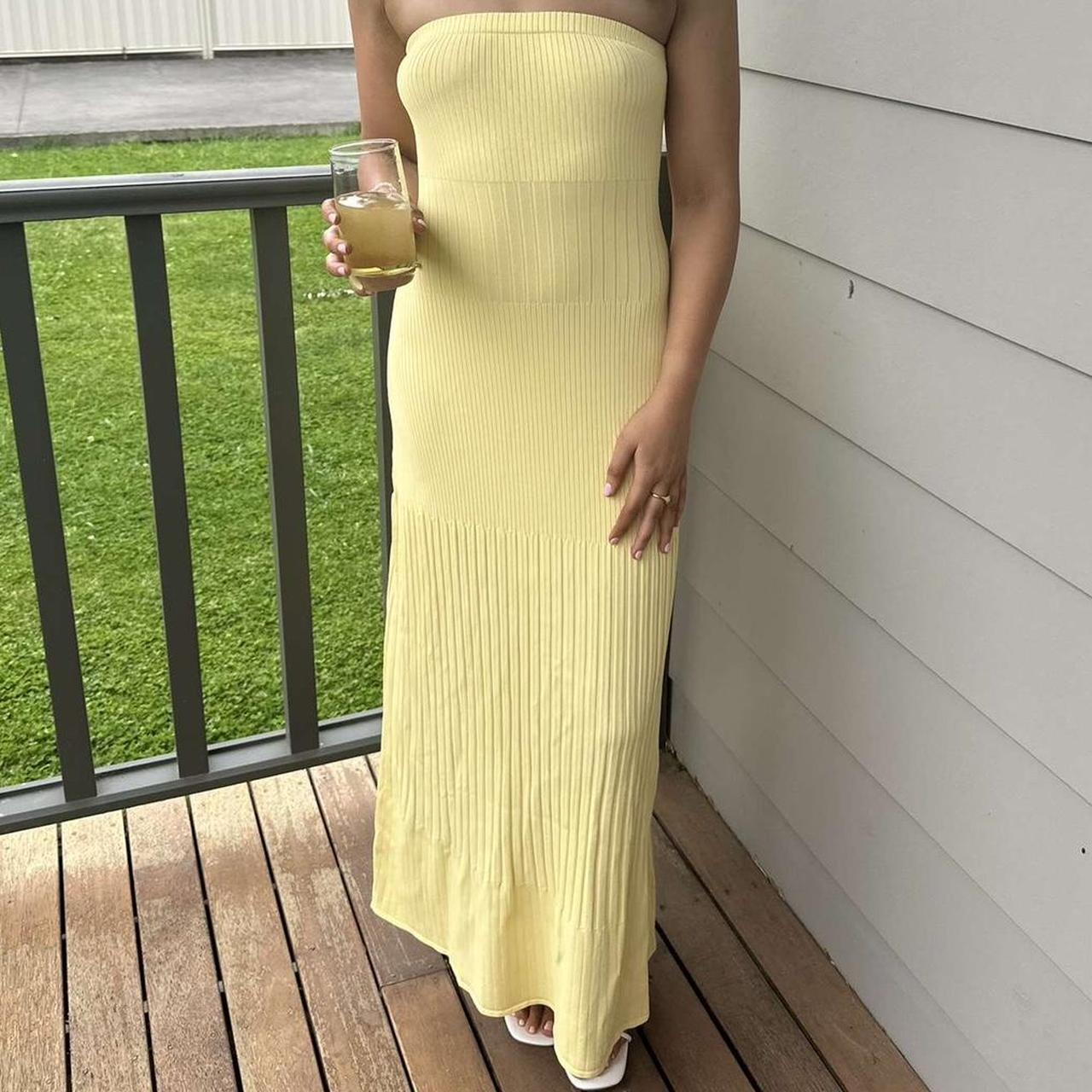 Yellow kookai maxi dress size 36 only worn twice... Depop