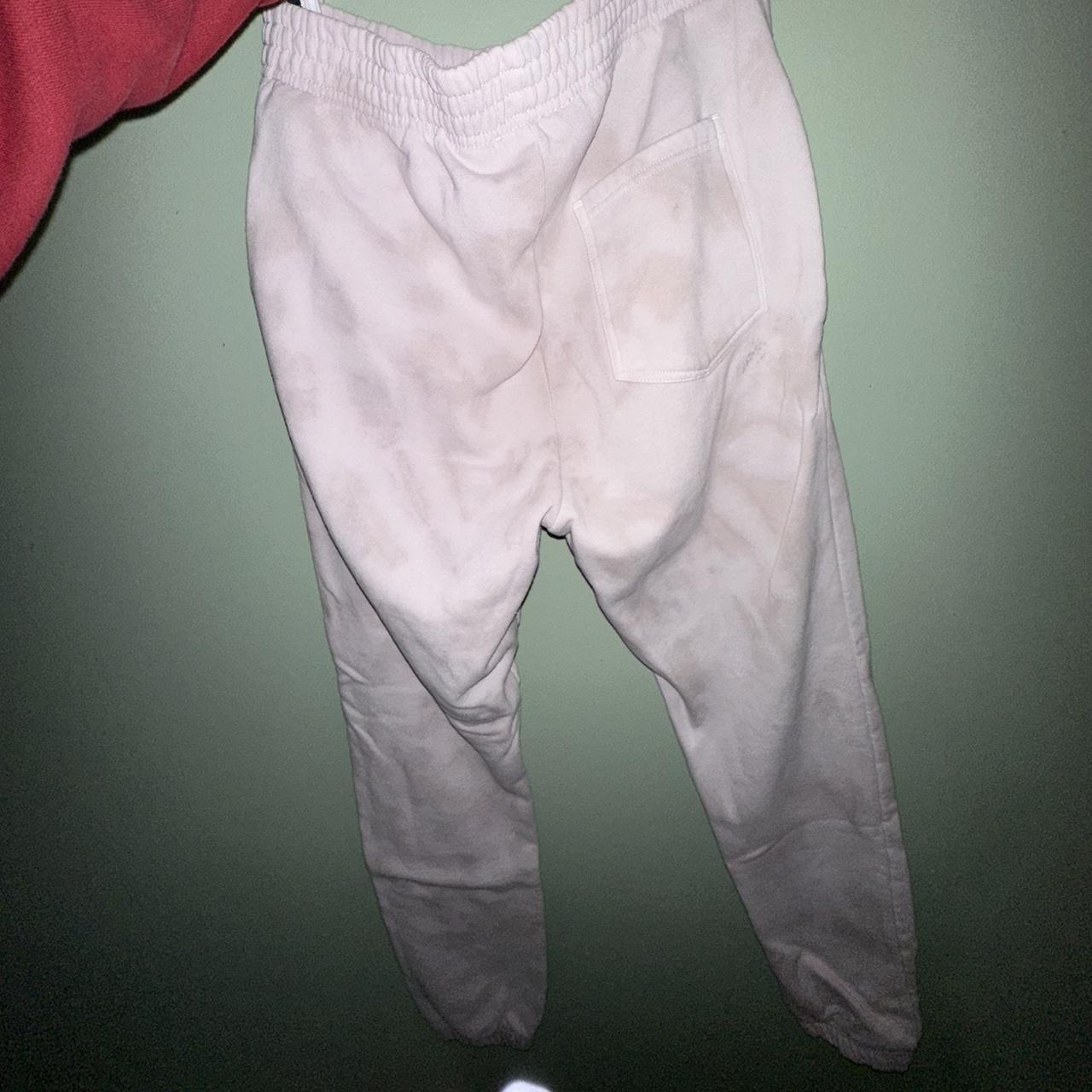 Primark white and gray tie dye jogger sweatpants