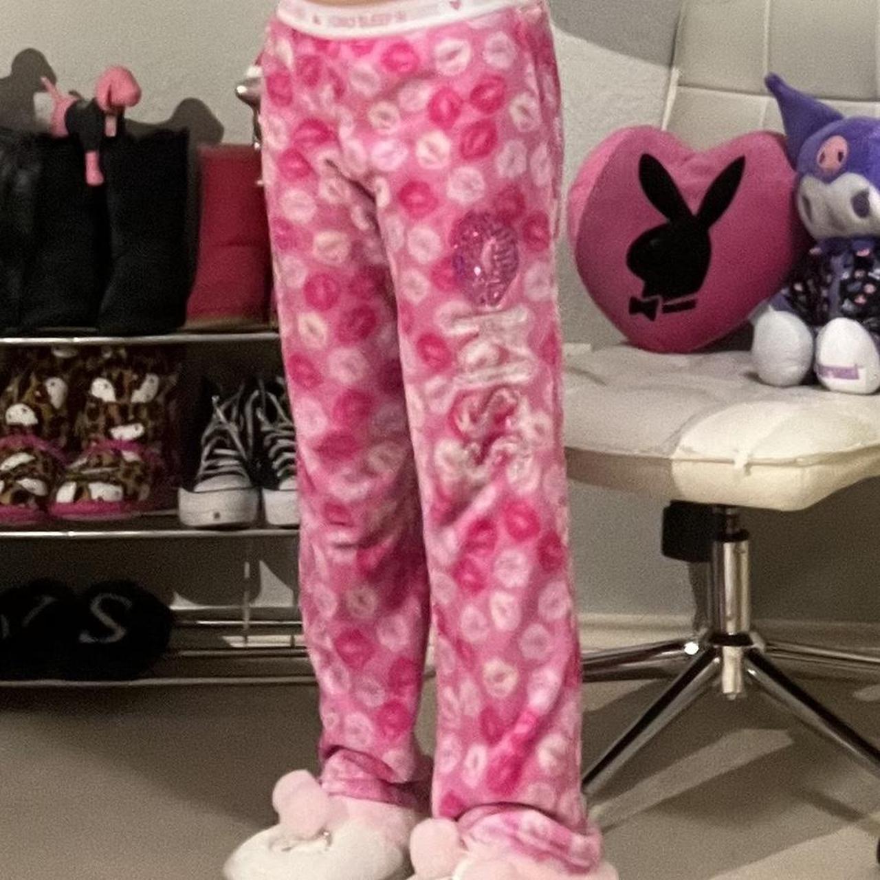 Fleece kissy lip pajama pants. Have a really cute... Depop