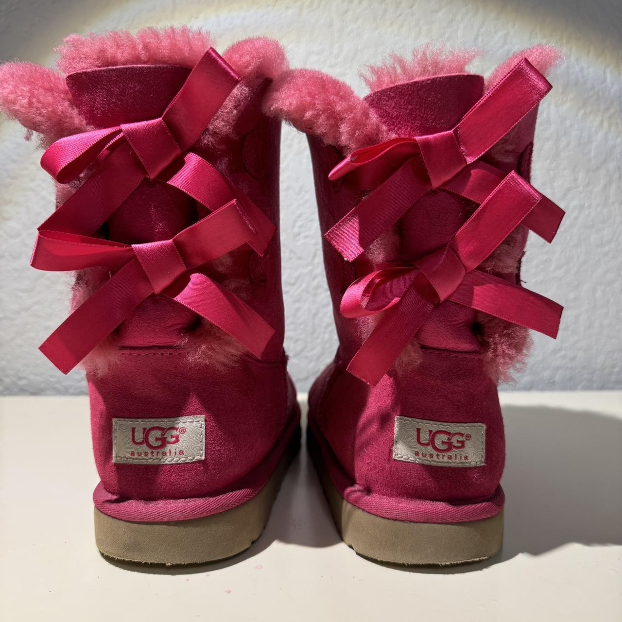 Hot pink UGG boots. This is an old pair, this exact... - Depop