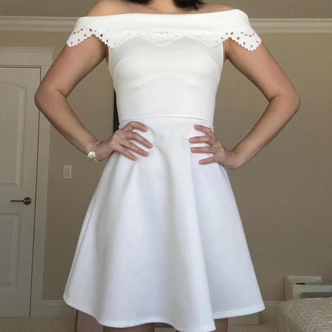 White Charlotte Russe off the shoulder strapless