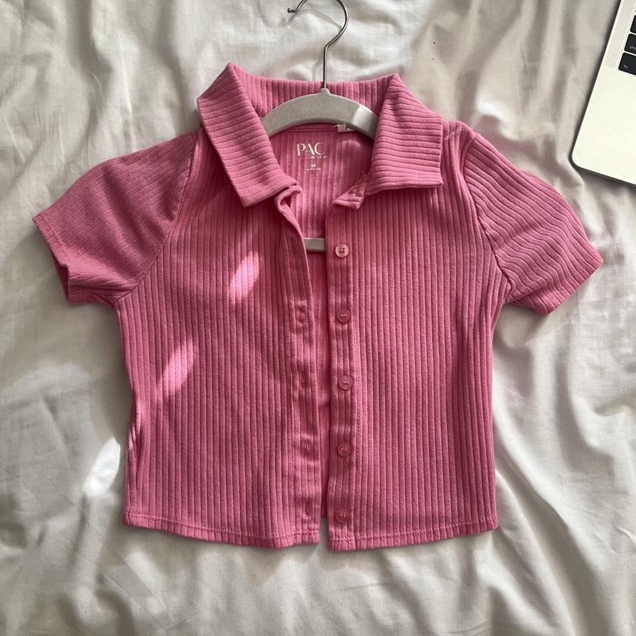 Pink collared top from pacsun Size: Xs Only worn... - Depop