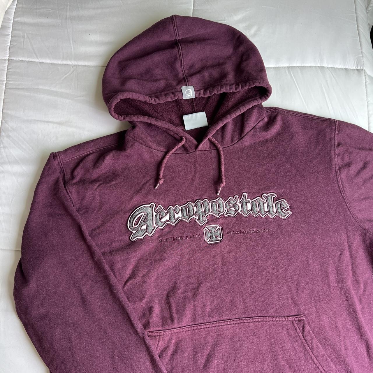 Aeropostale Hoodie Girls XL Purple Magenta Logo Comfy Sweatshirt y2k 2000s