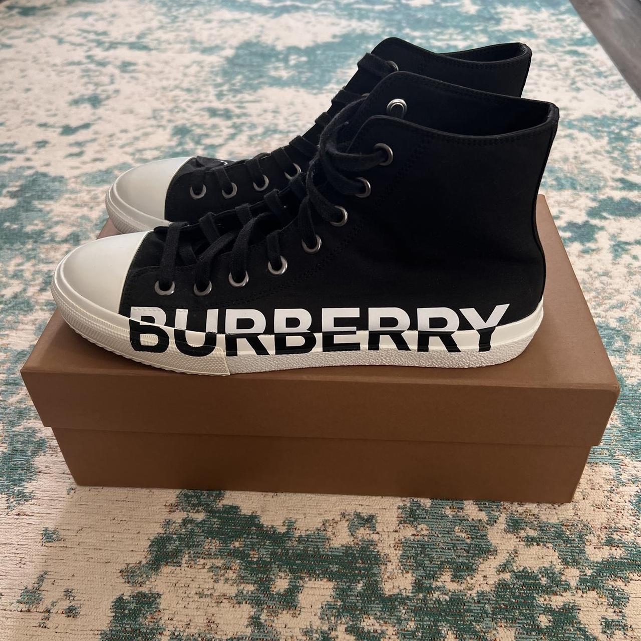 Mens Burberry Larkhall Logo Black High Top Trainers