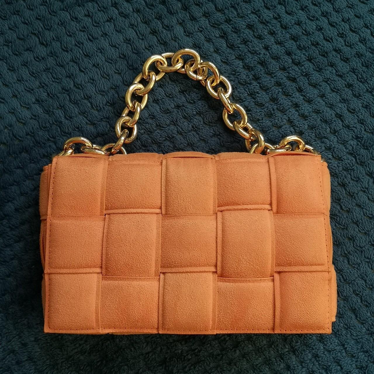 EGO woven shoulder bag, with chain detail, in... Depop