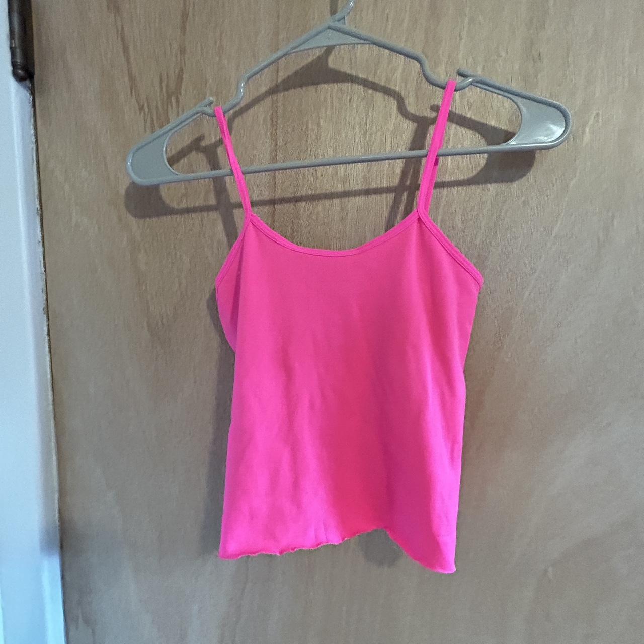 neon pink tank top - Depop