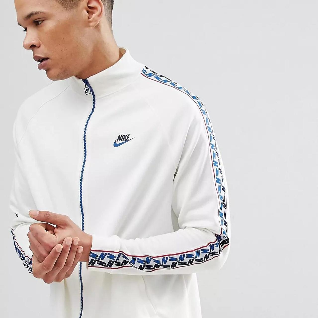 Nike track jacket store with taped side stripe