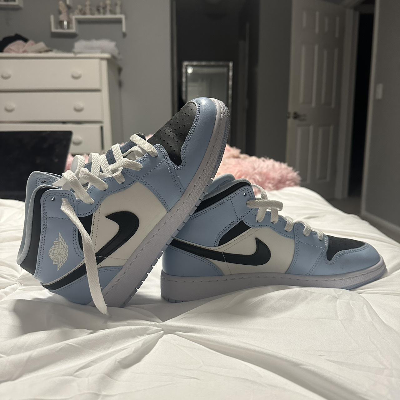 jordan 1 mid mixed textures blue footlocker