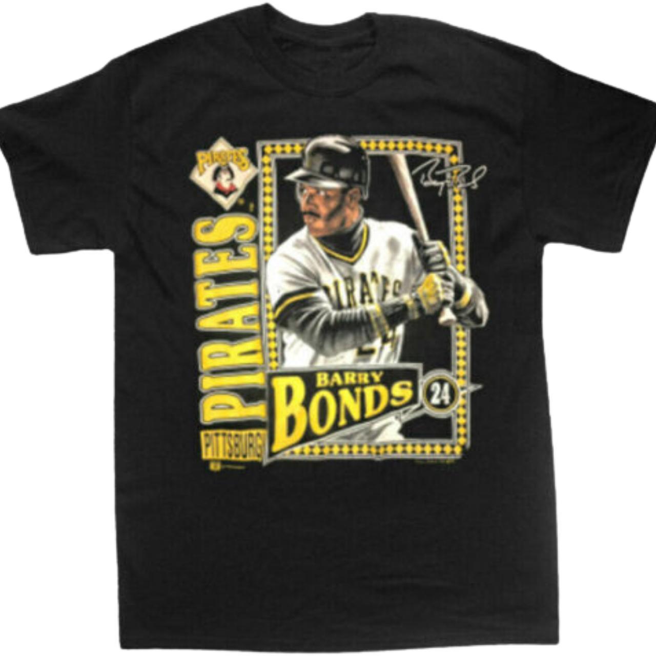 24 BARRY BONDS Pittsburgh Pirates MLB OF Black Throwback Jersey