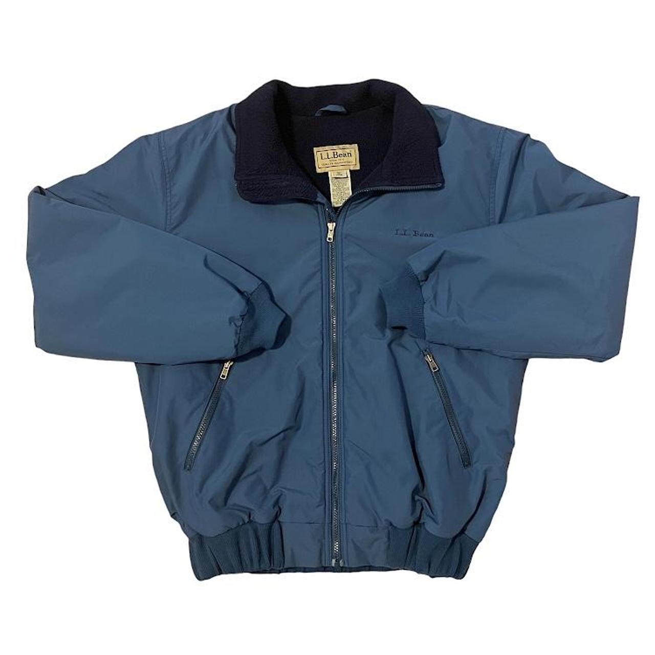Vintage air force blue L.L. Bean nylon jacket with... - Depop