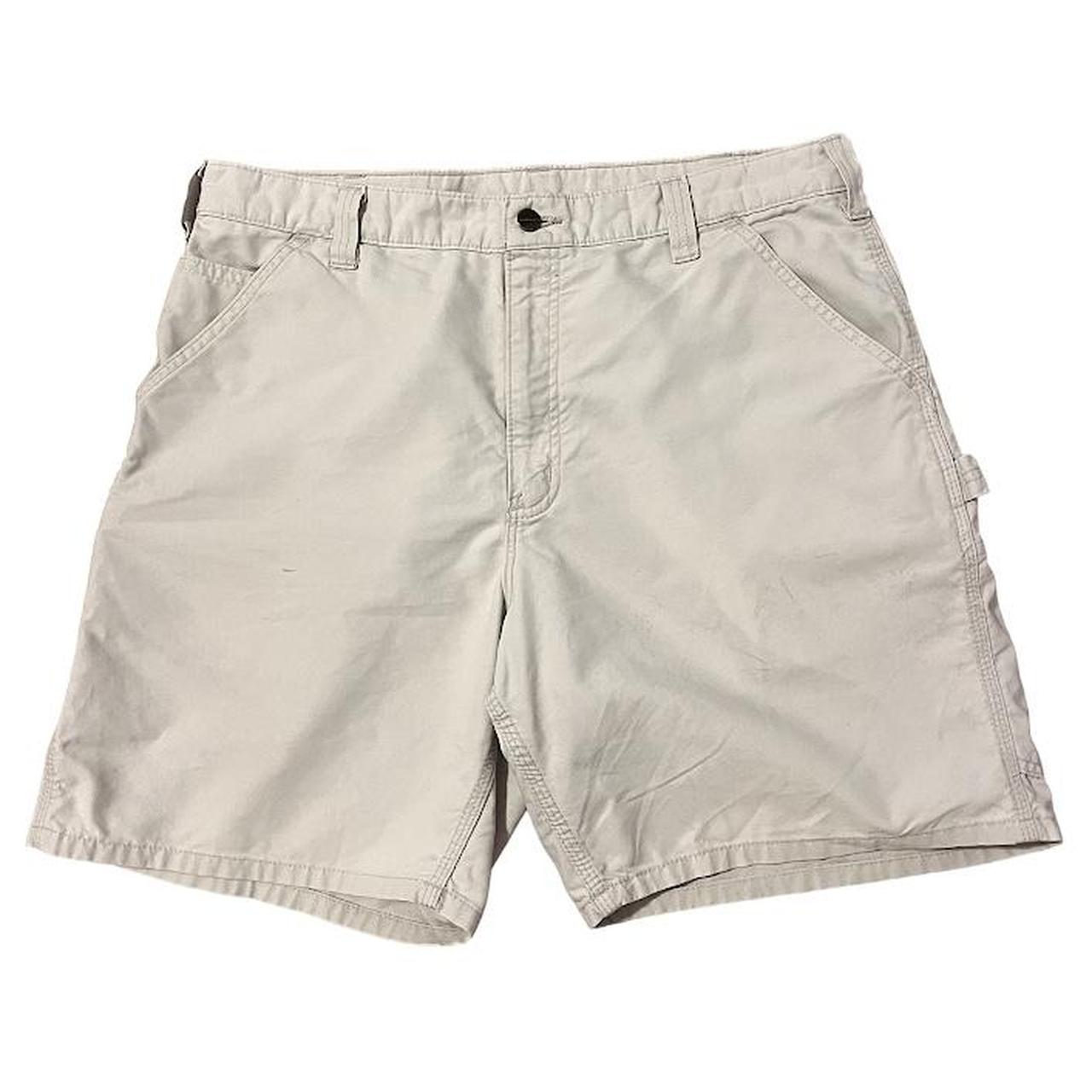 Vintage Carhartt original fit shorts in off-white.... - Depop