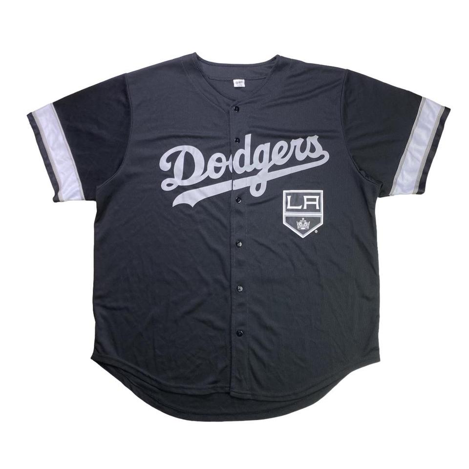 Los Angeles Dodgers x LA Kings Grey Baseball Jersey Size Small