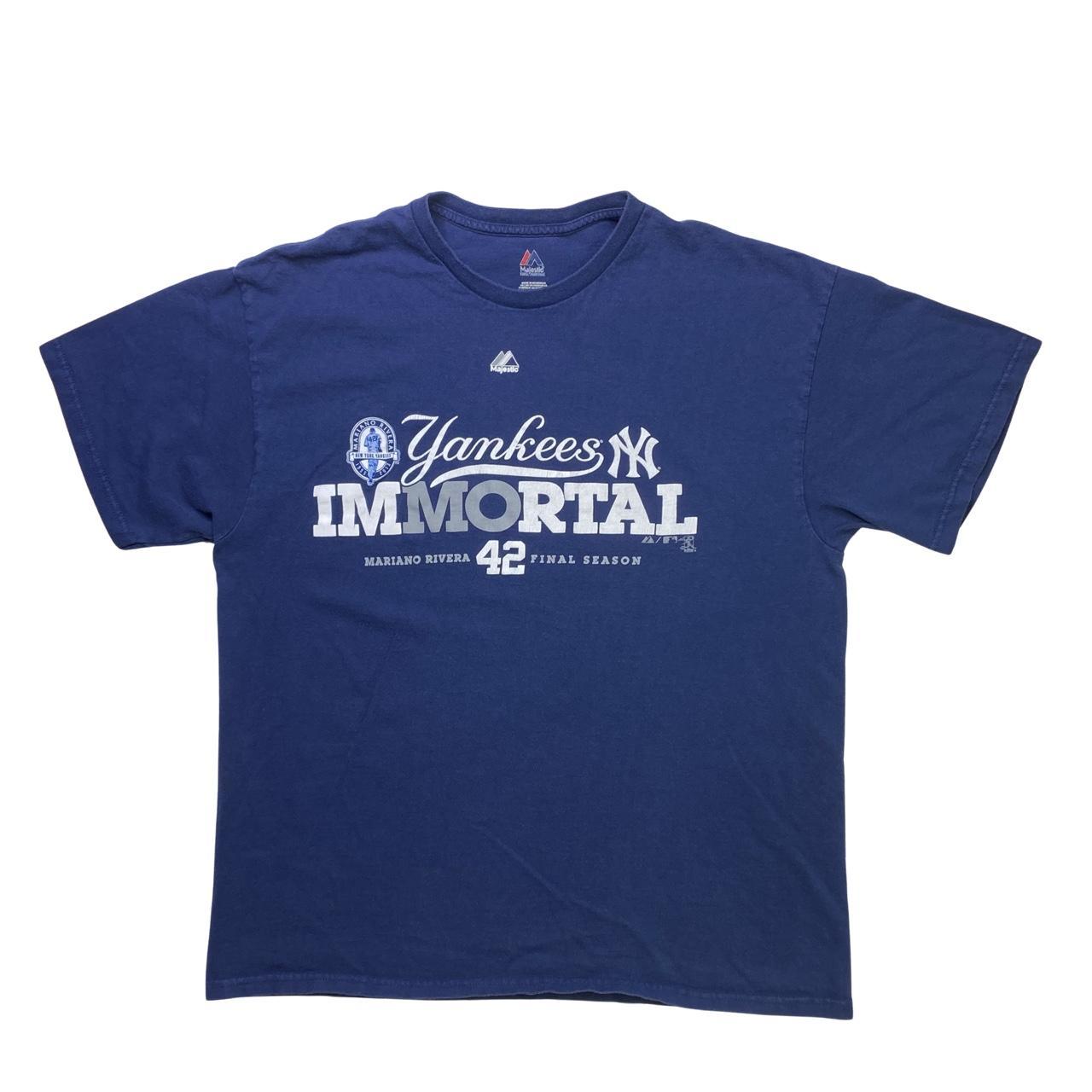 Mariano Rivera New York Yankees Navy T-Shirt by Majestic