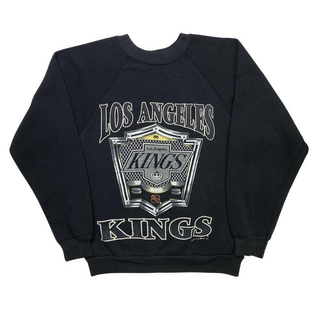 Vintage NHL LA Kings Hoodie Purple Small Polyester - Depop