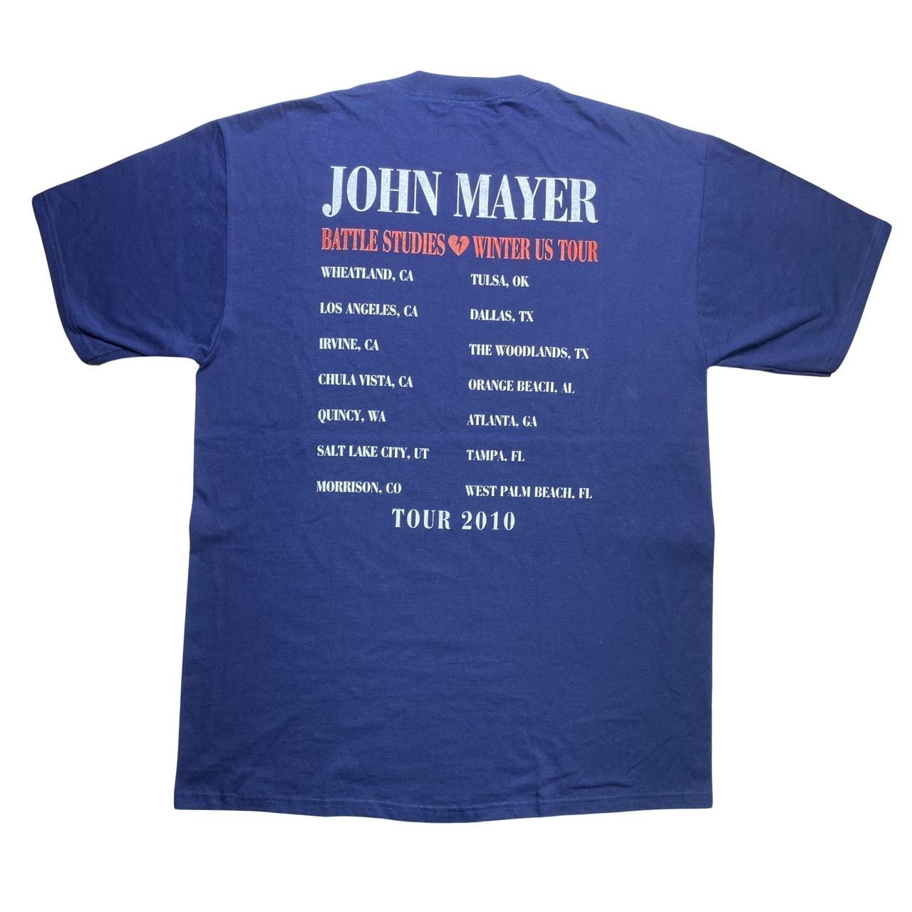 JOHN MAYER 2010 ツアーTシャツ 両面プリント Mサイズ John Mayer music concert tour shirt 2010 Battle | Depop