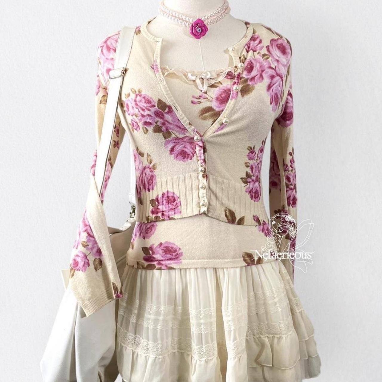 Liz Lisa Old school Gyaru rose knit outlets tunic