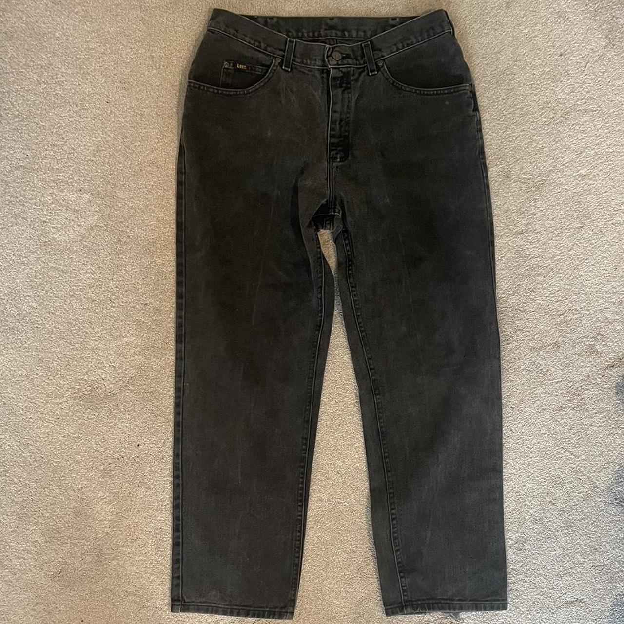 Vintage Black Lee Jeans Size 34 x 30 Condition:... - Depop