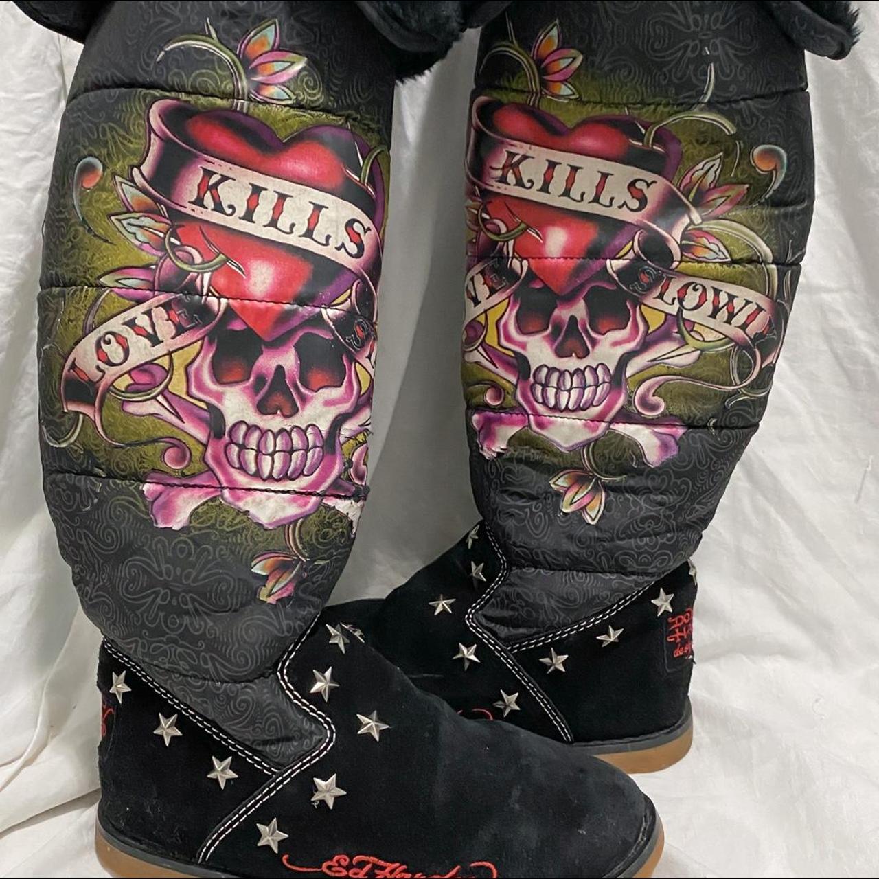 the coolest ed hardy “love kills slowly” star... - Depop