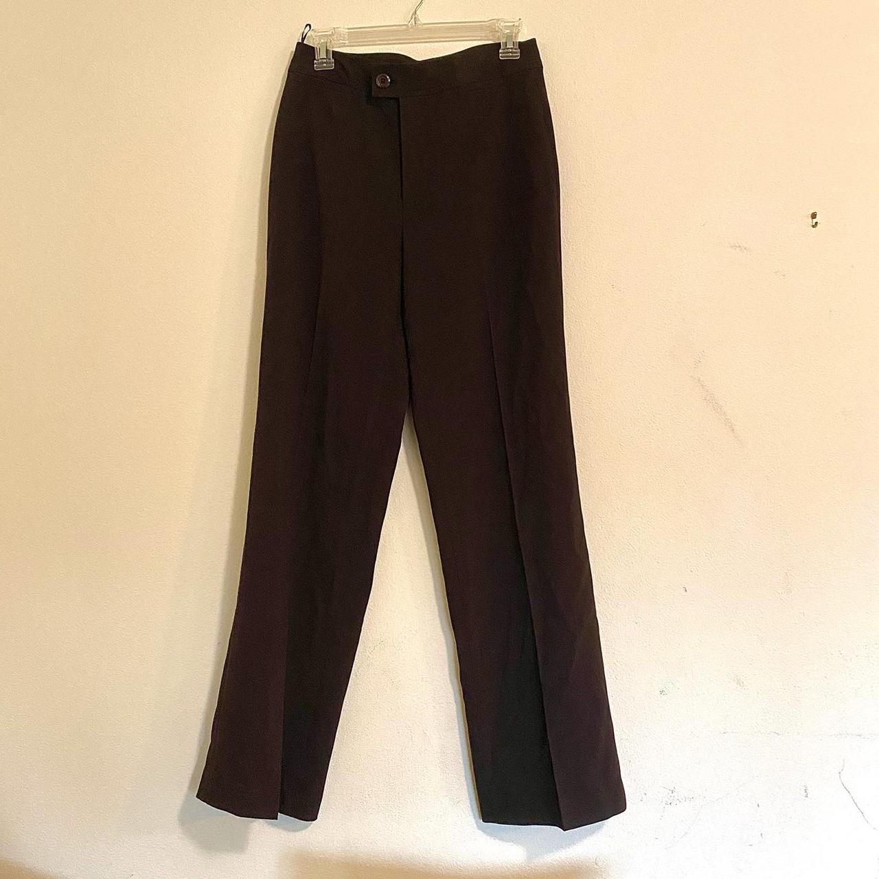 dark brown chocolate high waisted dress pants. more... - Depop