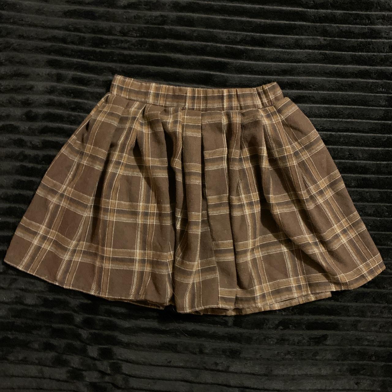 SHEIN Women's Brown and Tan Skirt