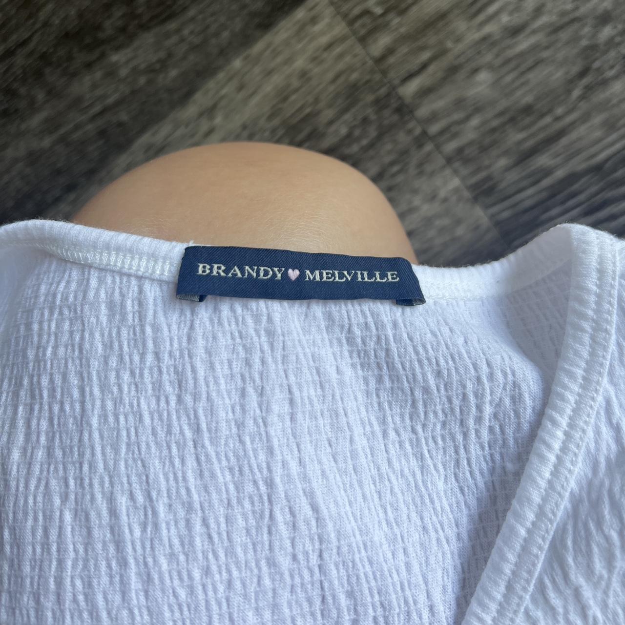 White Brandy Melville v neck top So comfy n cute No... Depop